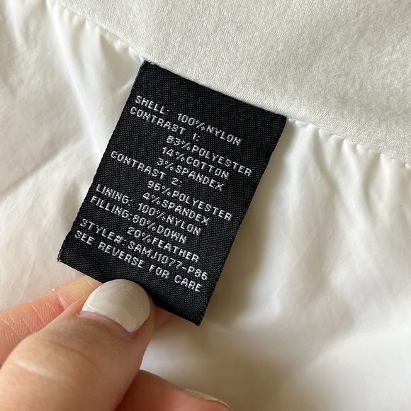 Be Boundless White Down Feathers Puffer Vest Reflective Nylon Women’s Small - Picture 7 of 8